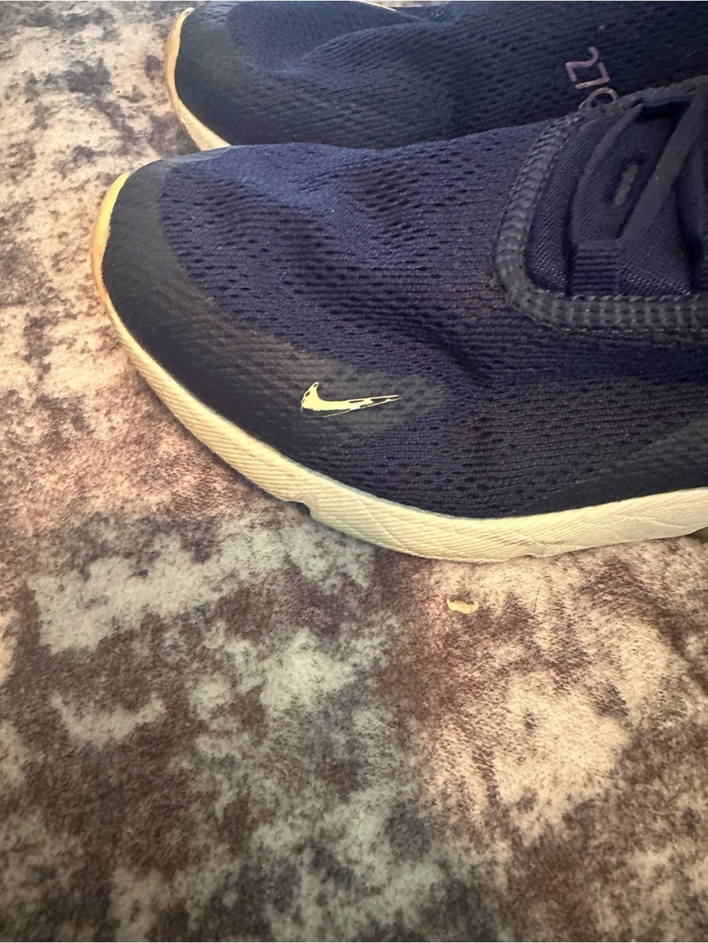 Nike Women’s Air Max 270 — Navy with Burgundy Accents - Picture 7 of 9